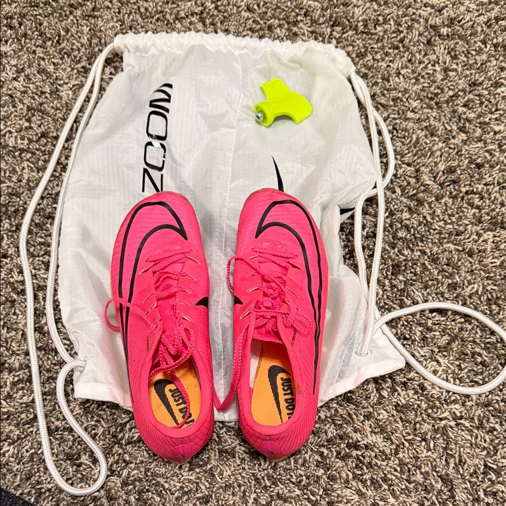 Nike Hot Pink Soccer Cleats with Black Swoosh